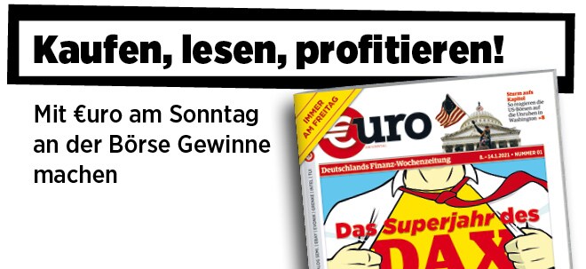 Jetzt immer freitags: Neue Ausgabe von €uro am Sonntag: Das Superjahr des DAX - Zwölf Top-Investments Neue Ausgabe von €uro am Sonntag: Das Superjahr des DAX - Zwölf Top-Investments | finanzen.net