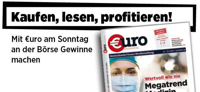 Hier steht alles drin!: Neue Ausgabe von €uro am Sonntag: Megatrend Medizin - Diese Titel gehören ins Depot Neue Ausgabe von €uro am Sonntag: Megatrend Medizin - Diese Titel gehören ins Depot | finanzen.net