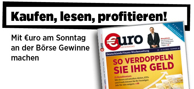 Hier steht alles drin!: Neue Ausgabe von €uro am Sonntag: Mit Ruhe zu riesigen Renditen Neue Ausgabe von €uro am Sonntag: Mit Ruhe zu riesigen Renditen | finanzen.net