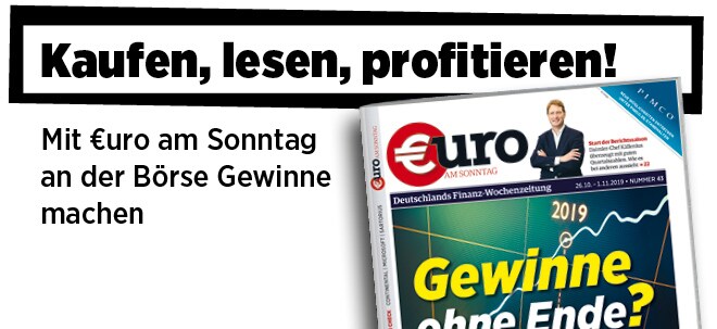 Hier steht alles drin!: Neue Ausgabe von €uro am Sonntag: Gewinne ohne Ende? Wie Sie jetzt richtig und sicher investieren Neue Ausgabe von €uro am Sonntag: Gewinne ohne Ende? Wie Sie jetzt richtig und sicher investieren | finanzen.net