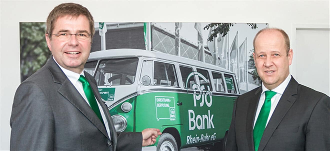 August-Wilhelm Albert (links) und Stephan Schmitz, Vorstände PSD Rhein-Ruhr PSD Bank-Vorstände: "Kein Druck bei den Gewinnen" | finanzen.net