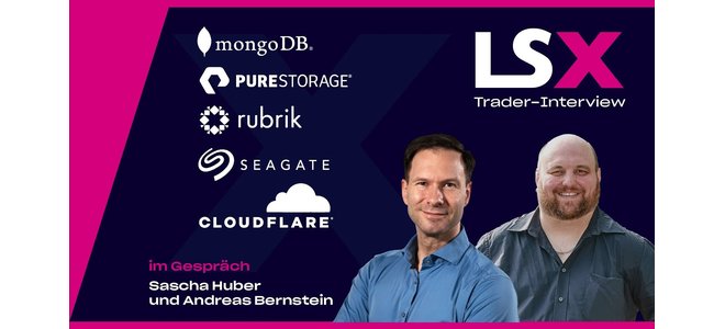 Trader-Interview mit Sascha Huber: MongoDB, Pure Storage, Rubrik, Seagate & Cloudflare