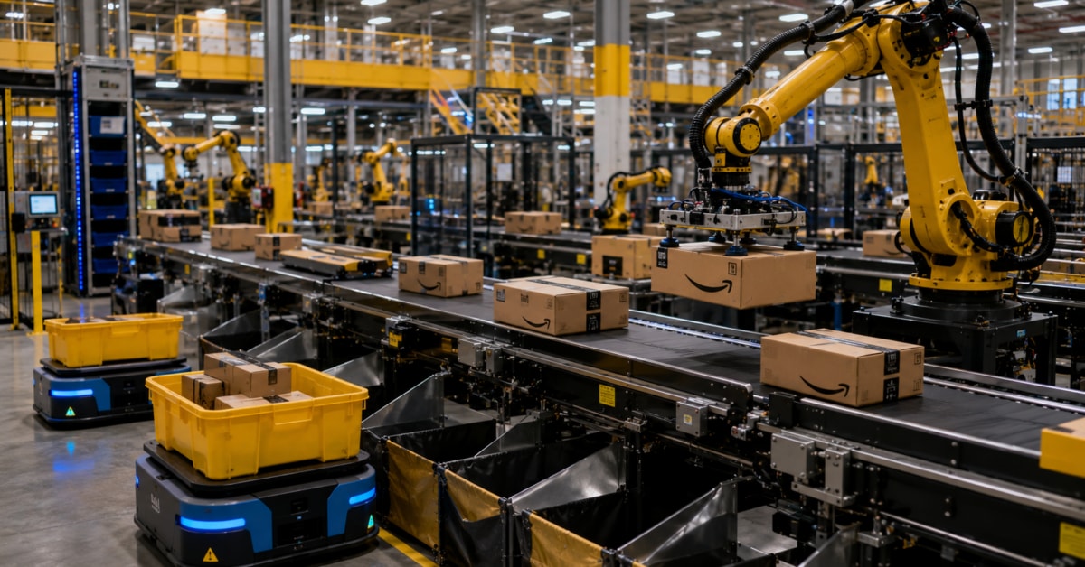 2,5-mal schneller als bisherige Lieferstationen! Amazon geht mit Projekt Tetromino in die Roboter-Offensive!