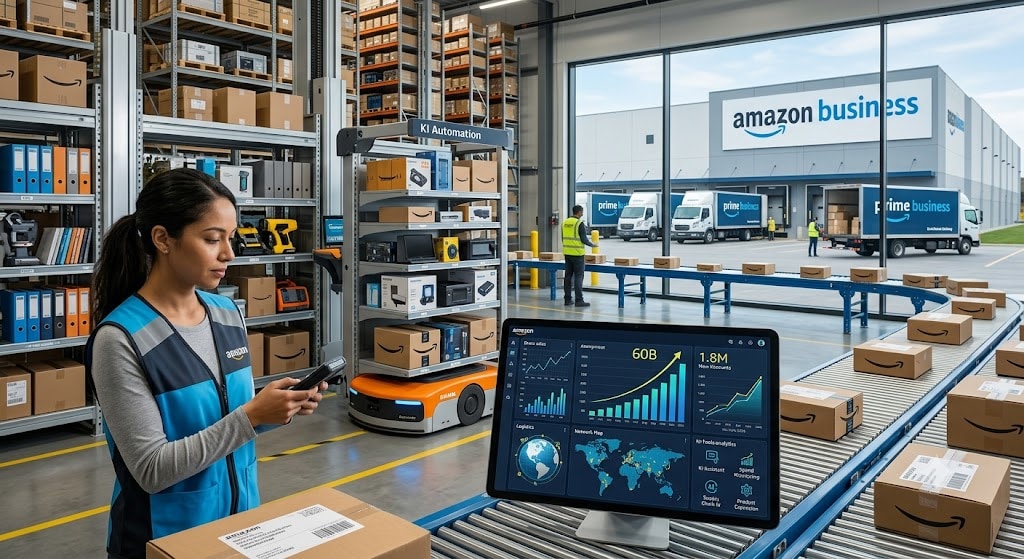 Amazon Business mit 60 Mrd. USD Bruttoumsatz! Allein in der 1. Jahreshälfte kamen 1,8 Mio. Neukunden dazu!