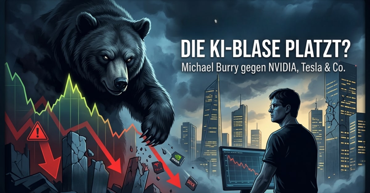 NVIDIA & Tesla – „Big-Short“-Legende Burry wettet auf das Platzen der KI-Blase!
