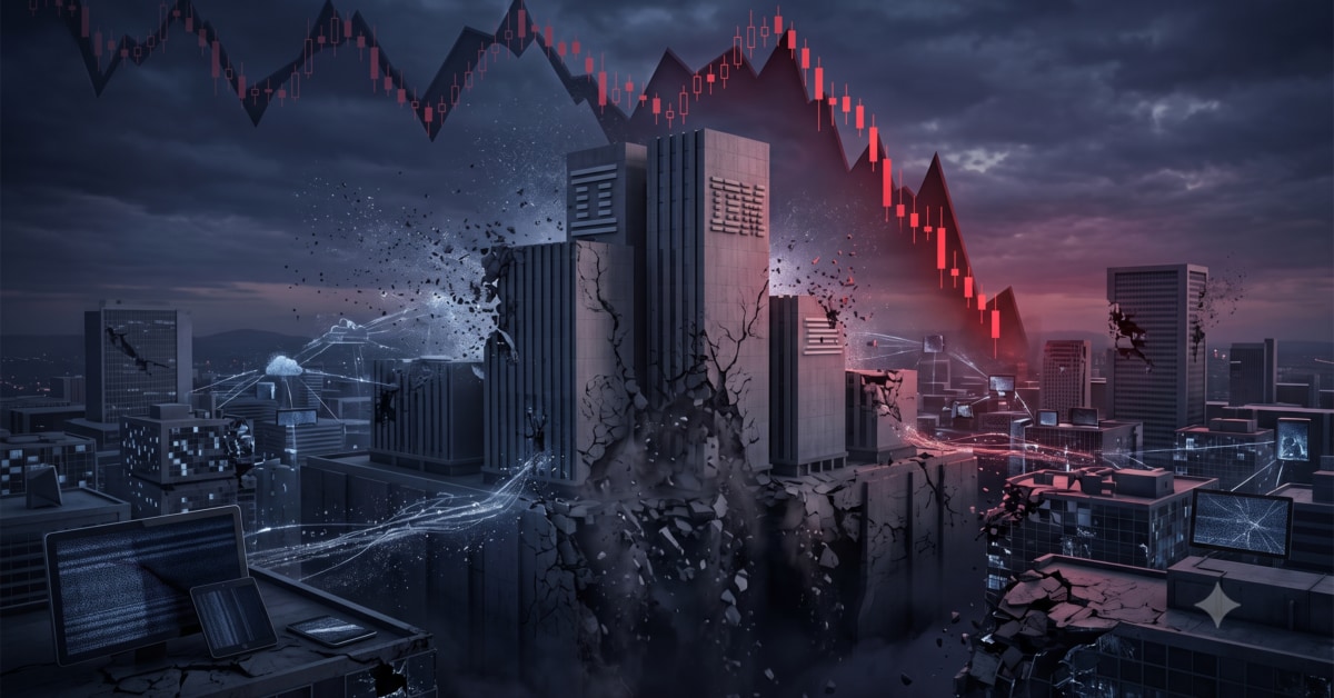 IBM-Aktie kollabiert um -20 %. Ein Statement zum veränderten Kaufmuster der Kunden leiten die nächste SaaSocalypse ein.