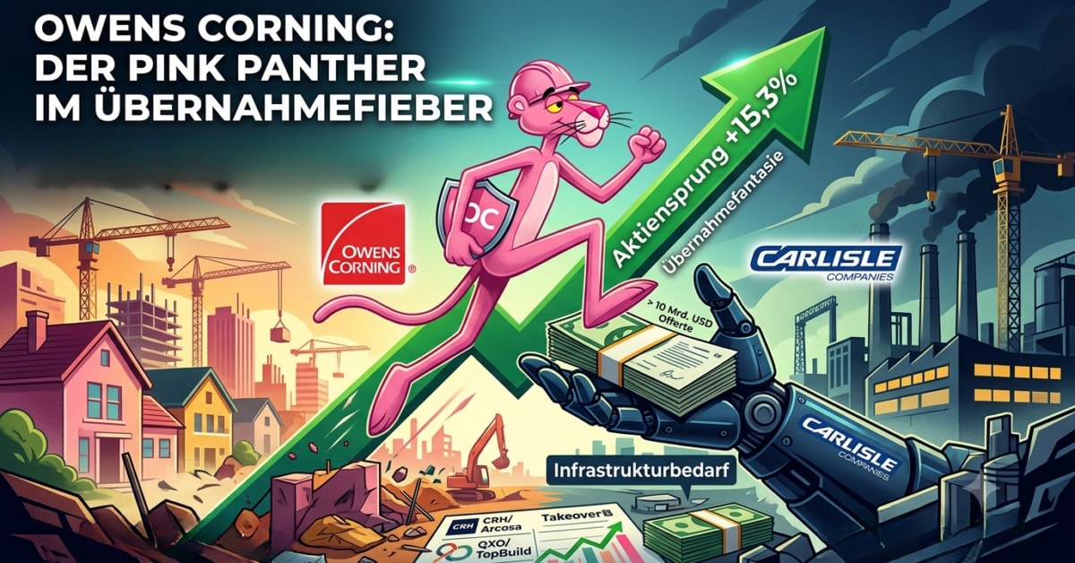 Owens Corning – Der US-Dämmstoffhersteller wird zum Übernahmeziel und springt zweistellig!