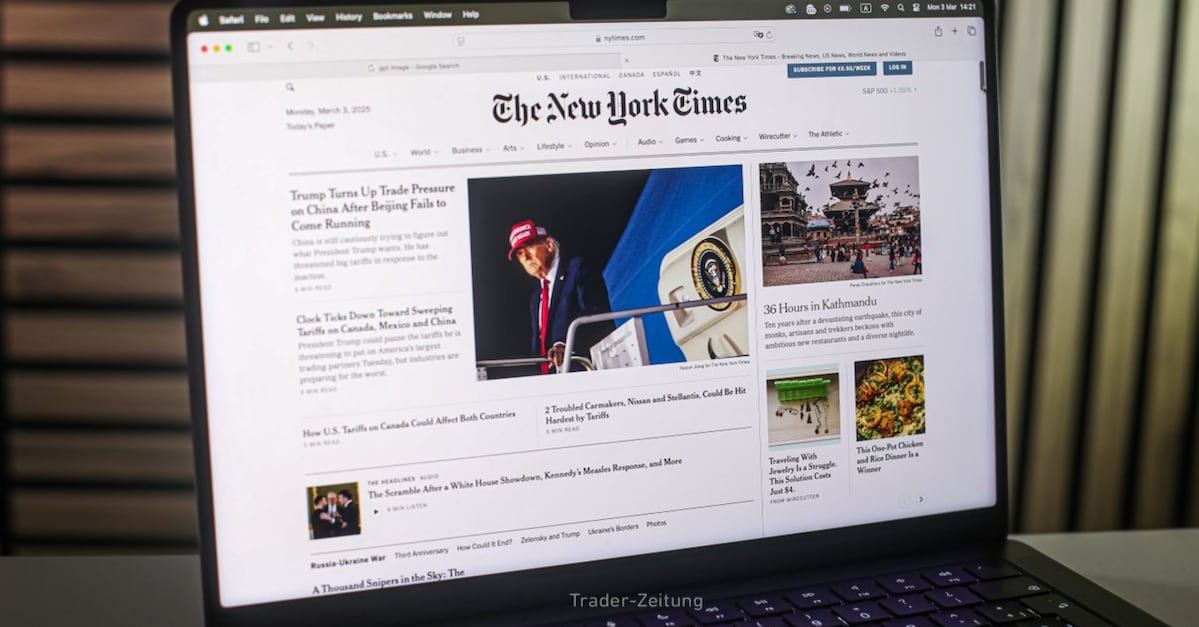 New York Times - Verlgskonzern profitiert von steigenden Einnahmen aus Online-Abos und höheren Werbeerlösen!