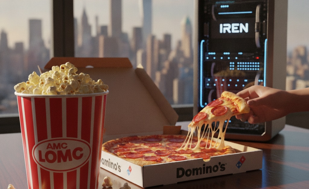 Stocks in Action USA: AMC Entertainment, Domino's Pizza und IREN