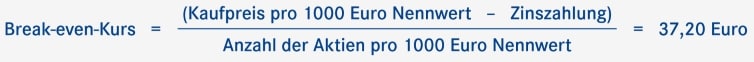 Auszahlungsprofil bei Aktienanleihen