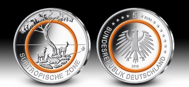"Subtropische Zone": Großes Interesse an neuer Fünf-Euro-Sondermünze mit Polymerring Großes Interesse an neuer Fünf-Euro-Sondermünze mit Polymerring | finanzen.net
