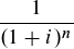 Abzinsungsfaktor Formel