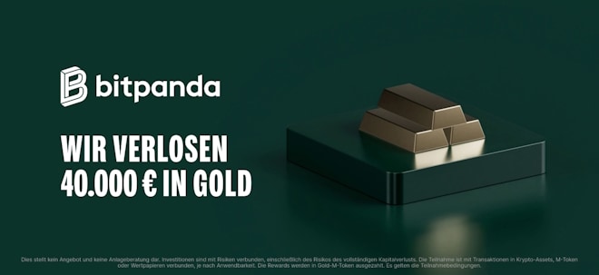 Wir verlosen 40.000 € in Gold.