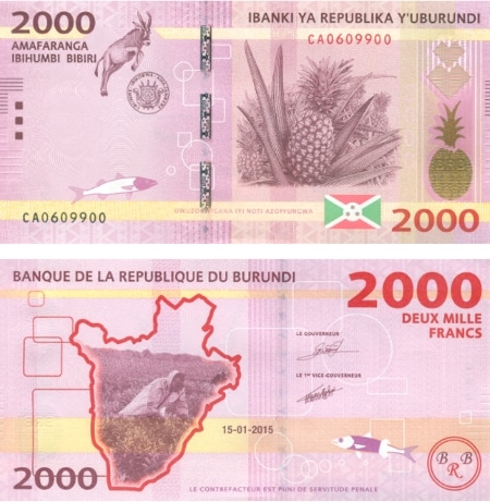 Nominiert: 2000 Burundi-Franc-Note aus Burundi