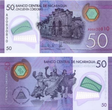Nominiert: 50 Córdoba Oro-Note aus Nicaragua