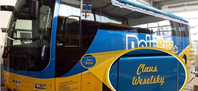 Bus auf seinen Namen getauft: DeinBus.de setzt GDL-Chef Weselsky ein Denkmal DeinBus.de setzt GDL-Chef Weselsky ein Denkmal | finanzen.net