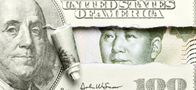 Um 294 Basispunkte: Chinas Yuan sinkt auf schwächsten Wert zum Dollar seit 2011 Chinas Yuan sinkt auf schwächsten Wert zum Dollar seit 2011 | finanzen.net