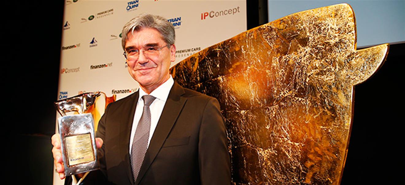 Joe Kaeser - Unternehmer des Jahres 2017 Finanzen-Nacht 2017: Die Gewinner der Goldenen Bullen | finanzen.net