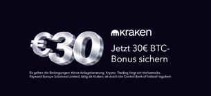 Werbung: Jetzt bei Kraken starten und 30 € Willkommensbonus sichern
