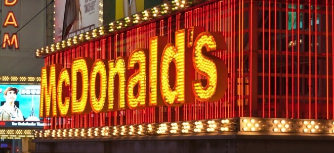 McDonalds Aktie News: Dow Jones Aktie McDonalds gewinnt am Dienstagmittag an Fahrt