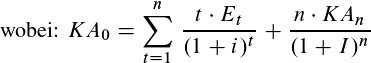 Das Schaubild zeigt die Formel für den Preis der Anleihe im Zeitpunkt t=0