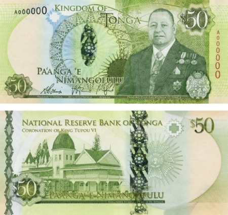 Nominiert: 50 Paanga-Note aus Tonga