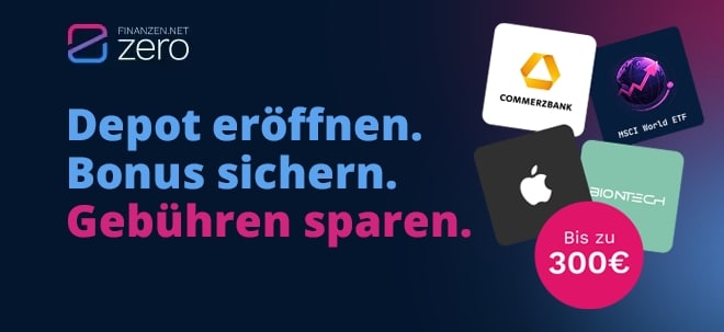 In eigener Sache: ZERO Winterdeal 2025: Jetzt Neukundenbonus und bis zu 300 Euro Wechselprämie sichern finanzen.net zero Aktion: Jetzt ZERO Winterdeal 2025 mit Neukundenbonus und bis zu 300 Euro Wechselprämie sichern | finanzen.net